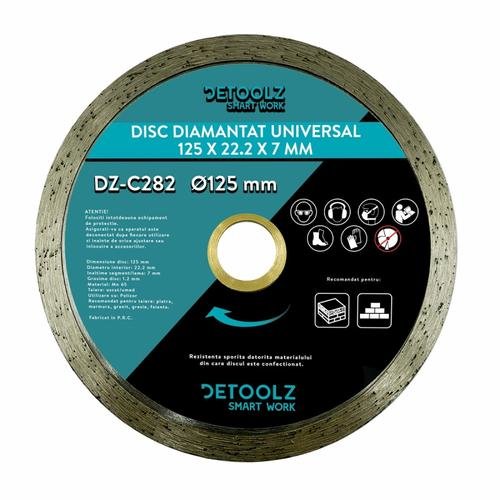 Disc diamantat universal 125x22.2x7mm Detoolz DZ-C282