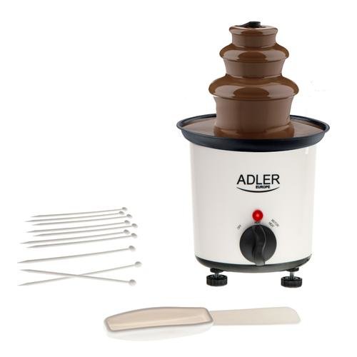 Fantana de ciocolata Adler AD4487, 3 niveluri, lingura pentru ciocolata, 10 tepuse, incalzire 80 grade