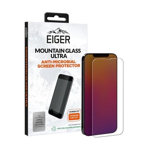 Folie Sticla Eiger Mountain Glass Ultra pentru iPhone 13 / 13 Pro, 2.5D, 0.33mm, 9H (Transparent)