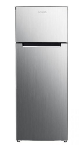 Frigider cu doua usi Samus SX282, 206 L, Termostat reglabil, Dezghetare automata la frigider, Usi reversibile (Argintiu)