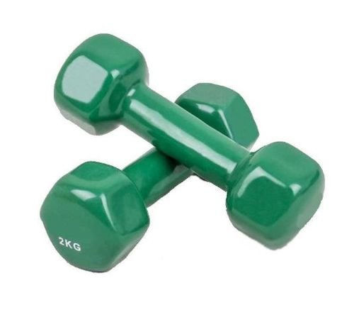 Gantere Dayu Fitness DY-PV-02-4, Vinil, 2 x 2 kg (Verde)