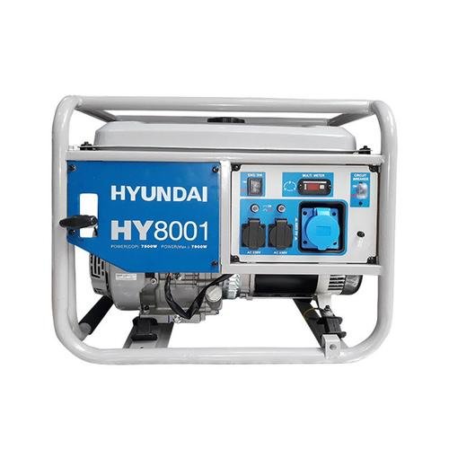 Generator Curent Electric Hyundai HY8001, Monofazic, 7,5 kW, 230V (Argintiu)
