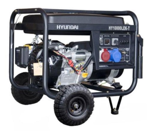 Generator curent electric trifazic Hyundai HY10000LEK-T, 17 CP, 1xPCE5p(32A - 380V) / 1x32A (220V), Benzina (Albastru/Negru)