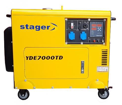 Generator insonorizat Stager YDE7000TD, diesel, monofazat, 230 V