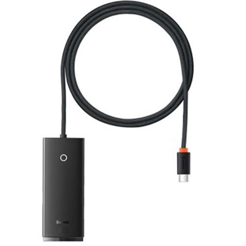 HUB USB Baseus Lite WKQX030401, 4 porturi USB 3.0,Type-C, lungime 1m (Negru)