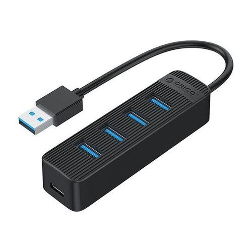HUB USB Orico TWU3-4A, 4 x USB 3.0, 1 x USB-C (Negru)