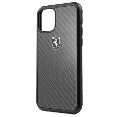 Husa de protectie Ferrari Heritage Carbon pentru iPhone 11 Pro, Black