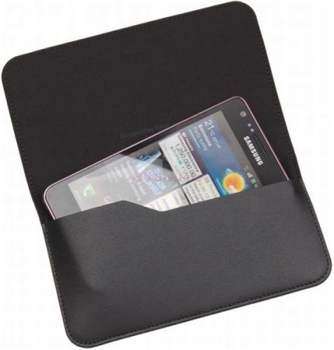 Husa piele Samsung EF-C1A2LBEC pentru i9100 Galaxy S II (Neagra)