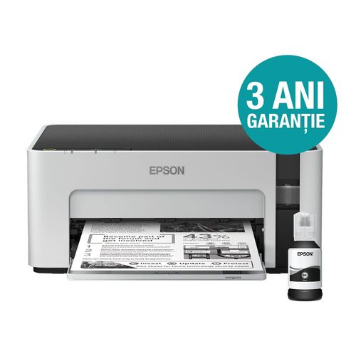 Imprimanta inkjet monocrom Epson M1100 CISS, A4, 35 ppm, 1440 x 720 dpi (Alb/ Negru)