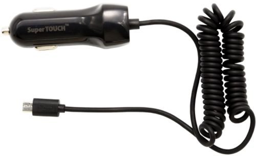 Incarcator Auto Super Touch STH-0295, 1x MicroUSB+1x USB (Negru)