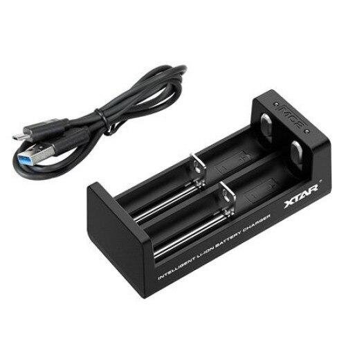 Incarcator portabil baterii 2x18650 XStar MC1, alimentare USB (Negru)