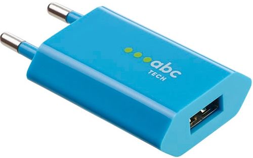 Incarcator Retea Abc Tech 128457, USB, 1A (Albastru)
