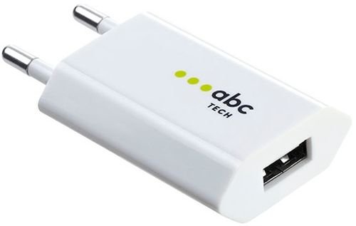 Incarcator Retea Abc Tech 128459, USB, 1A (Alb)