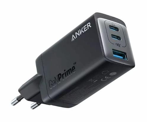 Incarcator retea Anker 735 GaNPrime III 65W, PPS 3, USB-C, USB-A, PowerIQ 3.0, GaN II (Negru)