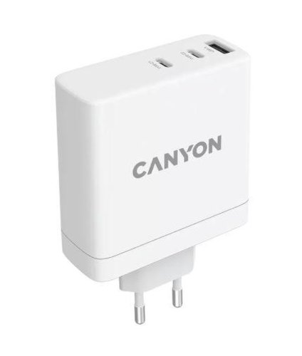 Incarcator retea Canyon H-140-01, 140W, 2x USB Type-C, 1x USB-A, 5A (Alb)