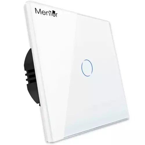 Intrerupator touch simplu Smart wireless Mentor ES040 WiFi 600W 10A cu NUL
