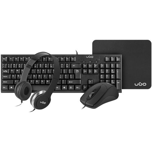 Kit office uGo UHD-1136, 4in1, USB (Negru)