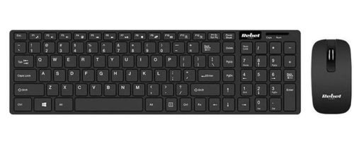 Kit tastatura + mouse wireless Rebel WS300 (Negru)
