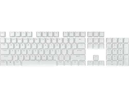 Kit taste pentru tastatura mecanica Corsair PBT DOUBLE-SHOT PRO Arctic White, 104 taste (Alb)