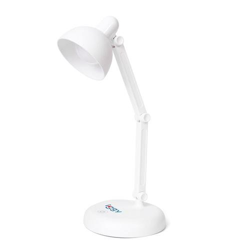 Lampa de birou led Iggy IGDL-LED-LAMP, 100 lumen, 3 trepte intensitate luminoasa, buton tactil on/off, alimentare 3 x AA sau cablu USB inclus, Alb