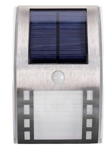 Lampa solara cu senzor de miscare FLINK FK-LS-7451B, 50 Lumeni, 4 LED-uri, IP44 (Argintiu)