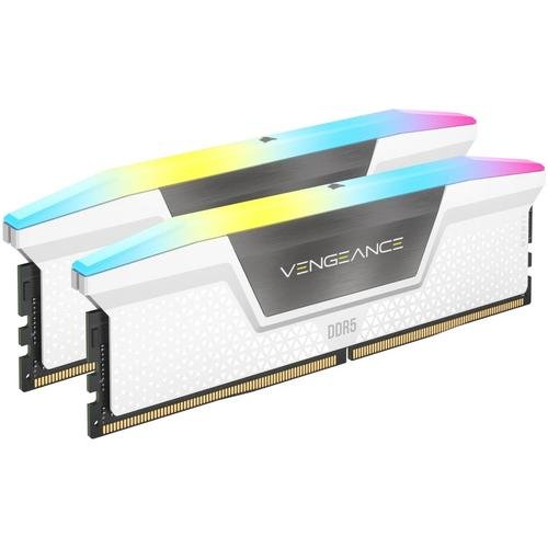 Memorie Corsair Vengeance STD PMIC XMP 3.0 White Heatspreader 32GB (2x16GB), DDR5, 6000MT/s, CL 36, RGB