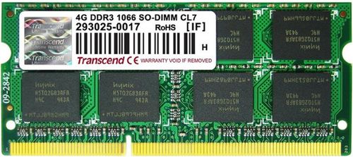 Memorie Laptop Transcend TS4GAP1066S MAC DDR3, 1x4GB, 1066MHz, CL7