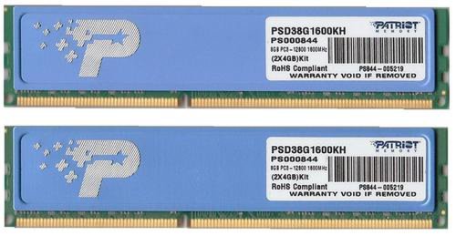 Memorie Patriot Signature Line, DDR3, 2x4GB, 1600MHz