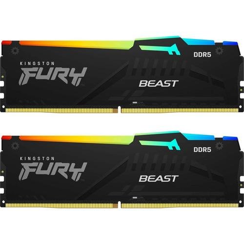 Memorii Kingston Fury Beast RGB 16GB (2x8GB) DDR5 6000MHz Dual Channel Kit