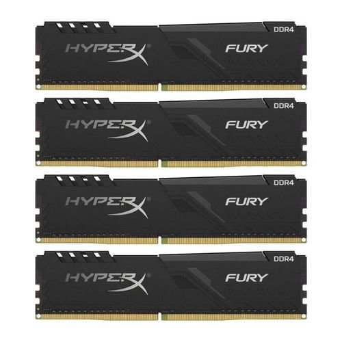 Memorii Kingston HyperX Fury Black 64GB(4x16GB) DDR4 3000MHz CL15 Quad Channel Kit
