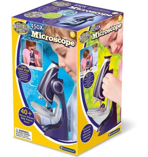 Brainstorm Toys - Microscop brainstorm 450x e2070, 8 - 12 ani, 40 piese (multicolor)