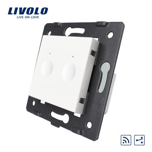 Modul intrerupator dublu cap scara / cruce wireless cu touch LIVOLO, Serie noua (Alb)