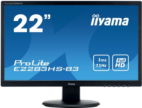 Monitor Gaming TN LED 21.5inch E2283HS-B3, Full HD (1920 x 1080), VGA, HDMI, DisplayPort, Boxe, 75 Hz, 1 ms (Negru)