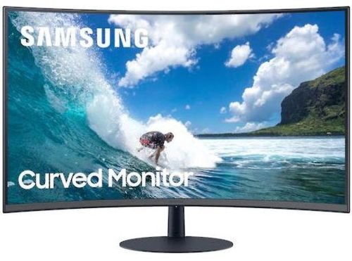 Monitor Gaming VA LED Samsung 27inch LC27T550FDUXEN, Full HD (1920 x 1080), VGA, HDMI, DisplayPort, Ecran Curbat, 4 ms (Negru)