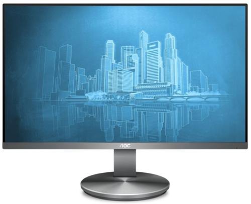 Monitor IPS LED AOC 23.8inch I2490VXQ/BT, Full HD (1902 x 1080), VGA, HDMI, DisplayPort, Boxe, 4 ms (Argintiu)