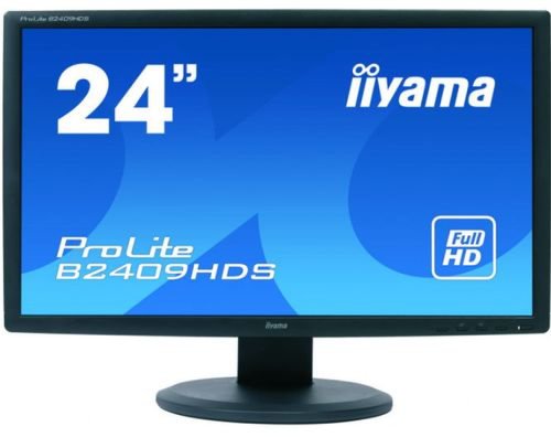 Monitor Refurbished LCD iiYama ProLite B2409HDS, 24 Inch Full HD, VGA, DVI, HDMI (Negru)