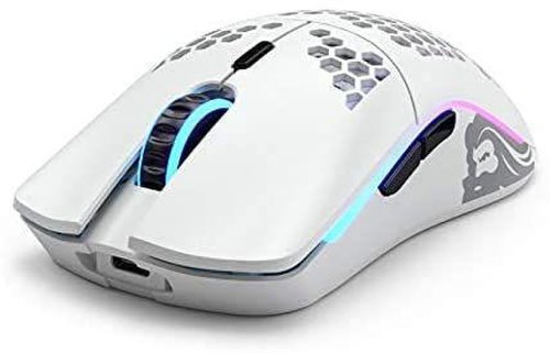 Mouse Wireless Gaming Glorious Model O, Iluminare RGB, USB (Alb)