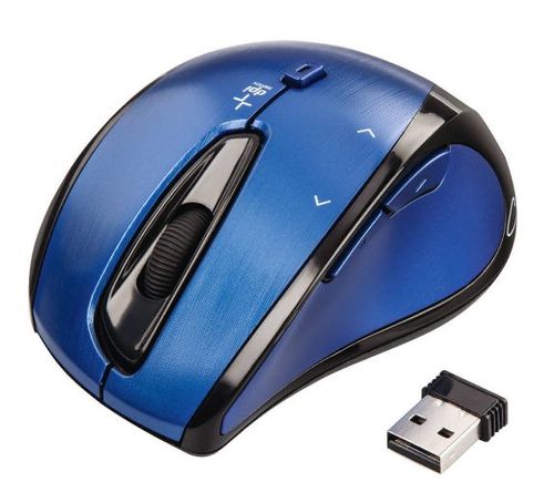 Mouse Wireless Hama Cuvio 52868, 1600 dpi (Albastru)