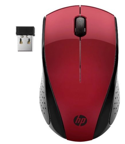 Mouse Wireless HP 220, USB (Negru/Rosu)