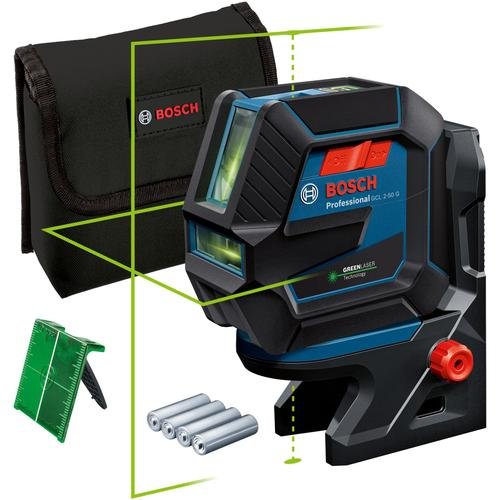 Nivela laser multifunctionala Bosch Professional 0601066M00, 50 m domeniu maxim lucru, ± 0.3 mm/m precizie lucru, ± 4° domeniu autonivelare, IP 64, husa, suport rotativ RM 10, placuta vizare laser, 4 baterii AA