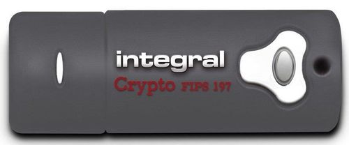 Nou! Stick USB Integral Crypto, 8GB, USB 3.0, AES 256 bit (Negru) 
