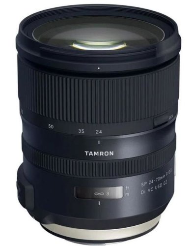 Obiectiv Tamron AF SP 24-70mm F/2.8 Di VC USD G2 SLR Autofocus, montura Canon EOS (Negru)