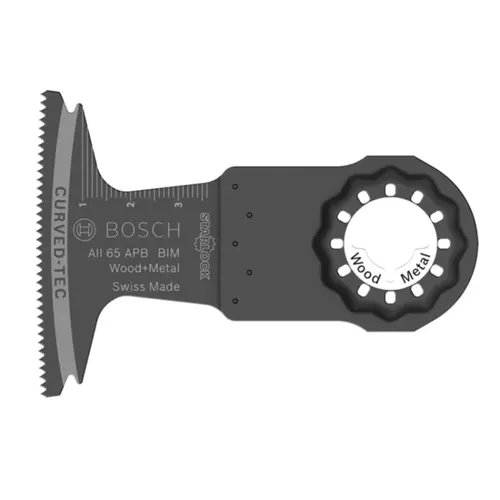 Panza cu intrare directa in material, Bosch AII 65 APB BIM Starlock, Wood and Metal, pentru fierastrau multicutter