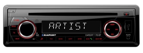 Player CD auto Blaupunkt Cardiff 170BT, USB, SD, AUX, Bluetooth, Telecomanda, iluminare Rosu