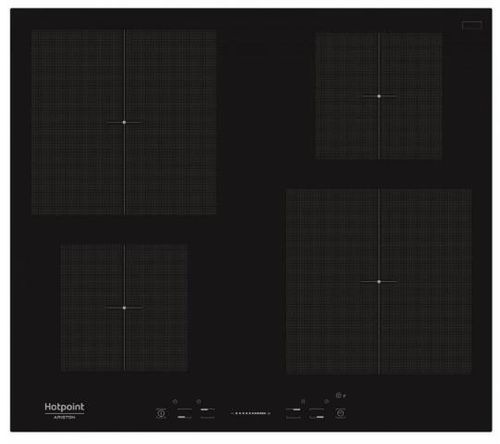 Plita incorporabila HOTPOINT KIS 640 B, Inductie, 4 zone de gatit, 59 cm, Timer, Touch Control (Negru)