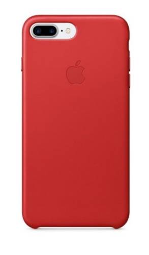 Protectie Spate Apple Leather MQHN2ZM/A pentru iPhone 8 Plus / 7 Plus (Rosu)