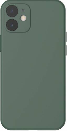 Protectie Spate Baseus Liquid Silica Gel Dark Green pentru Apple iPhone 12, iPhone 12 Pro (Verde)