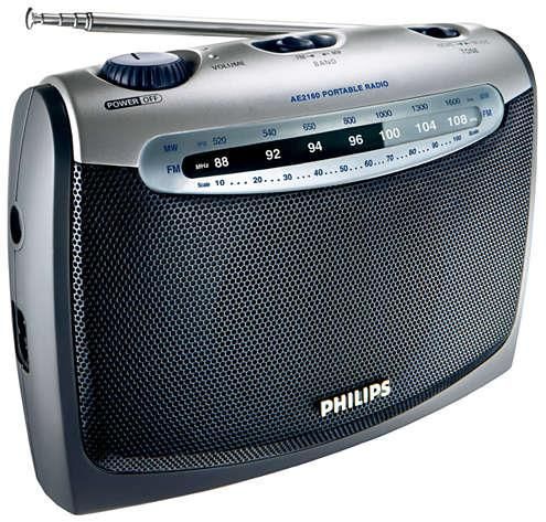 Radio portabil Philips AE2160 (Negru/Argintiu)