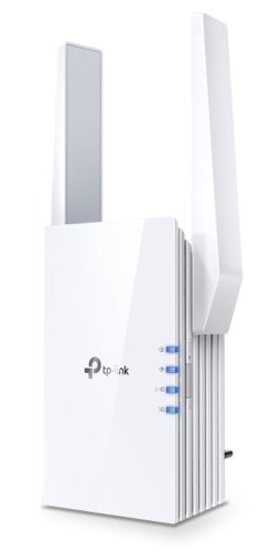 Range Extender Wireless TP-LINK RE605X, Dual-Band, Gigabit, 1800 Mpbs, tehnologie OneMesh, Adaptive Path, Mod High Speed, Mod Access Point, 2 Anten externe (Alb)