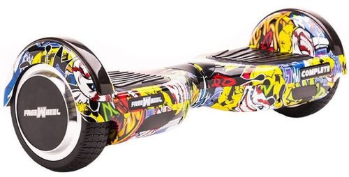 Scooter electric (hoverboard) Freewheel Complete Grafitti Skull, Viteza 15km/h, Autonomie 15 km, Motor 2 x 350W, Bluetooth, Boxe 3W, Roti 6.5 inch (Multicolor)